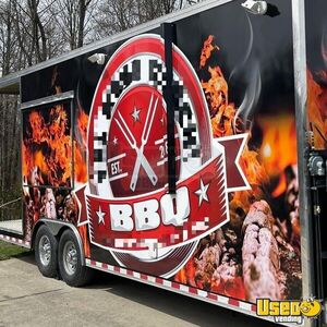 2018 8' x 26'  Barbecue Food Concession Trailer with Bathroom for Sale in Ohio!