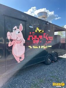 Well Equipped - 8.5’ x 22’ Barbecue Food Trailer with Porch | Concession Trailer for Sale in Pennsylvania!