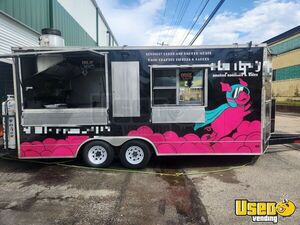2001 8' x 24' Freedom Barbecue Food Concession Trailer with Porch for Sale in Pennsylvania!