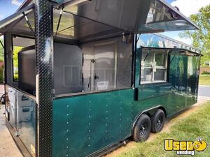 2023 8.5' x 26' Turnkey Freedom Barbecue Kitchen Trailer w/ Porch and Pro-Fire Suppression for Sale in Pennsylvania!