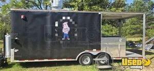 2022 8' x 14' Barbecue Food Concession Trailer with Fire Suppression & 8' Porch for Sale in South Carolina!