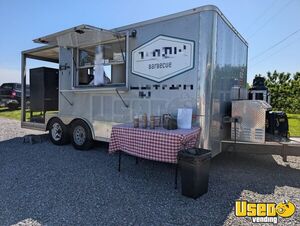 Turnkey - 2019 8.5' x 18' Rock Solid Barbecue Food Trailer with 6' Porch for Sale in Tennessee!
