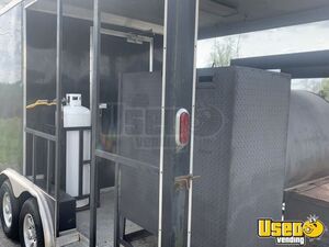 2015 8.5' x 25' Barbecue Food Concession Trailer with Fire Suppression & Porch for Sale in Tennessee!