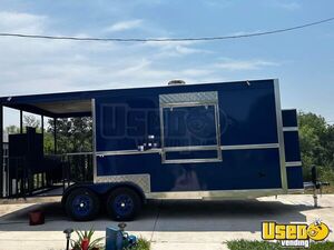 2022 8' x 20' Barbecue Food Trailer | Food Concession Trailer with Porch for Sale in Texas!