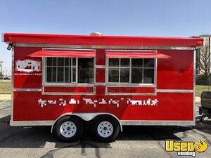 Like-New - 2022 8' x 16' Barbecue Food Concession Trailer w/ Pro-Fire Suppression for Sale in Texas!