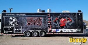 2016 Worldwide 32' Barbecue Street Food Concession Trailer with 10' Porch for Sale in Texas!