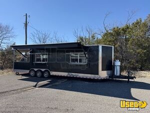 2020 8' x 32' Freedom Barbecue Food Concession Trailer with Porch & Bathroom for Sale in Texas!