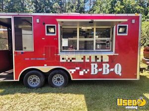 2014 Covered Wagon 8.5' x 18' Barbecue Concession Trailer with 6' Screened Porch for Sale in Texas!