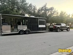 Like-New - 2021 8.5' x 24' Empire Cargo Barbecue Kitchen Trailer with Porch for Sale in Texas!