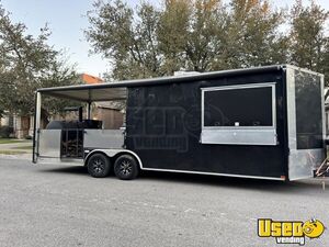 Like-New - 2021 8.5' x 24' Empire Cargo Barbecue Kitchen Trailer with Porch for Sale in Texas!
