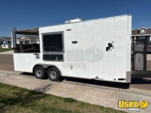 2021 Barbecue Food Concession Trailer with Fire Suppression & Porch for Sale in Texas!