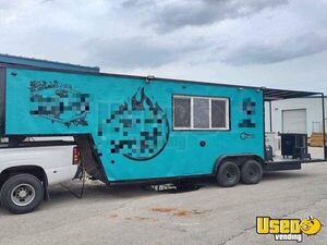 27' Mobile BBQ Unit | Barbecue Competition Trailer with Porch for Sale in Texas!