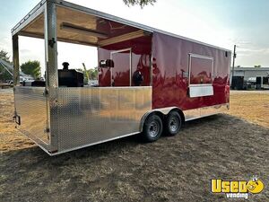 2023 8.5' x 24' BBQ Concession Trailer with Porch | Mobile Street Vending Unit for Sale in Texas!