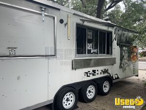 2022 8' x 20' Barbecue Kitchen Concession Trailer with Smoker + Pro Fire System for Sale in Texas!