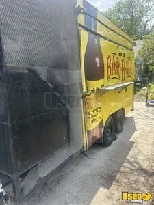 16' Barbecue Food Concession Trailer with Porch Mobile Vending Unit for Sale in Texas!