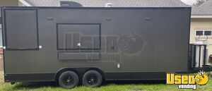 2023 - 8.5' x 22' Quality Cargo Barbecue Concession Trailer with 3' Porch and Bathroom for Sale in Texas!