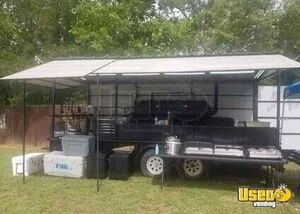 18' Barbecue Smoker Food Concession Trailer | Mobile BBQ Catering  Unit with Smoker for Sale in Texas!
