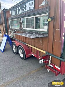 Barbecue Food Concession Trailer with Porch Mobile Vending Unit for Sale in Texas!