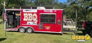 2018 - 8.5' x 20' Cargo Mate Barbecue Food Concession Trailer with Open Porch for Sale in Texas!