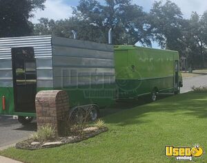 Chevrolet P30 Step Van with Commercial Enclosed Pull Behind Smoker Grill Trailer for Sale in Florida!