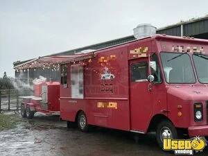 Well Equipped - Chevrolet P30 Barbecue Food Truck with Smoker Trailer for Sale in Oregon!
