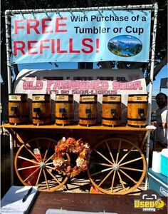 2023 4' x 8' Old Fashioned Soda Wagon Chuckwagon Soda Dispenser Tap Barrel Trailer For Sale in California!