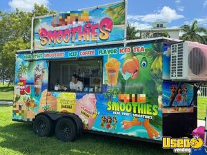 TURNKEY - 2021 7' x 16' Smoothie Concession Trailer NationCraft  Beverage Trailer for Sale in Florida!