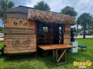 Eye Catching - 13.2' - Mobile Tiki Bar Mobile Beverage Trailer for Sale in Florida!