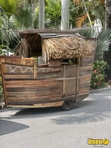 One-of-a-Kind   5' x 10' Handcrafted Tiki Boat Trailer Bar Lounge for Sale in Florida!
