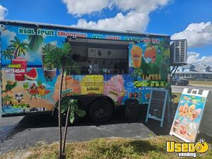 Turnkey - 2021 7' x 16' Smoothie and Beverage Concession Trailer for Sale in Florida!