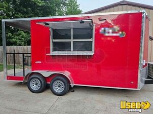 2023 7' x 16' Freedom Coffee and Beverage Concession Trailer with Porch for Sale in Tennessee!
