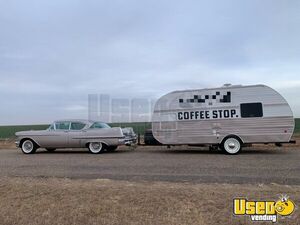 2019 Retro RV Conversion Coffee Trailer with Restroom and a 1957 Cadillac Deville for Sale in Texas!