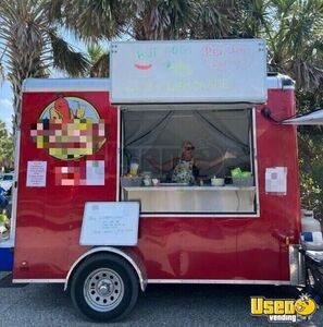 2021 - 6.5' x 8' Compact Hotdog Vending Trailer | Street Food Concession Trailer for Sale in Florida!
