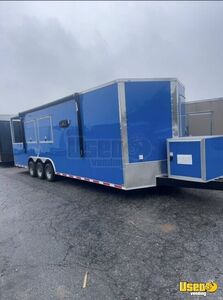 NEW - 2025 8.5' x 28' Food Concession Trailer with Porch + Full Bathroom for Sale in Florida!