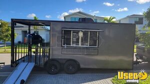 Ready to Go 2023 - 8' x 18 Concession Trailer Like New Mobile Food Unit with Open Porch for Sale in Florida!