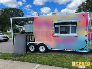 2022 8.5' x 19' Freedom Food Concession Trailer with Porch for Sale in Florida!