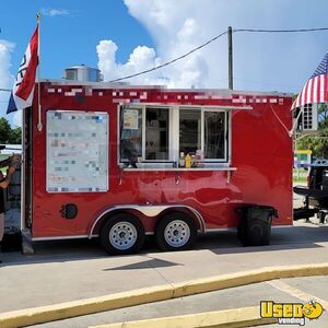 2022 7' x 14' Kitchen Food Concession Trailer with Pro-Fire System for Sale in Florida!