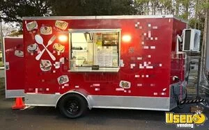 2023 7' x 12' Kitchen Food Concession Trailer with Pro-Fire System for Sale in Florida!