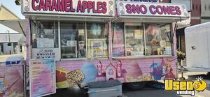 CUTE Carnival Style Treats Concession Trailer Cotton Candy & Shaved Ice Trailer for Sale in Indiana!