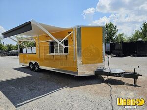 2025 8.5' x 26' Kettle Corn Concession Trailer with Fire Suppression System and Porch for Sale in Indiana!