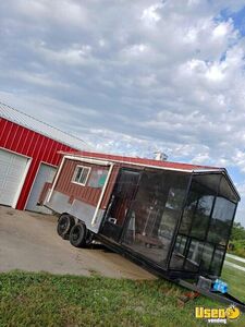 Versatile - Food  Concession Trailer Mobile Kitchen with  Enclosed Porch for Sale in Kansas!