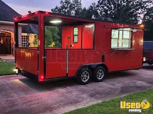 2022 8.5' x 16' Rock Solid Cargo Concession Trailer with 8' Porch for Sale in Louisiana!