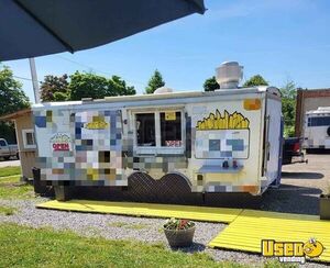 26' Street Food Vending Concession Trailer with 8' x 11' Ice Cream Shack for Sale in Ontario!