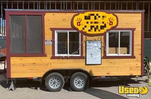 2021 8' x 16' Mobile Vending Unit Food Concession Trailer with Porch for Sale in Texas!
