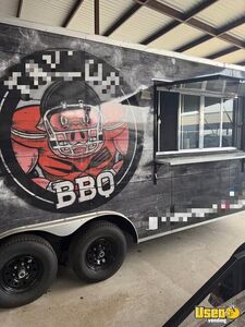 2023 - 8' x 22' Barbecue Concession Trailer with 6' x 8’ Open Porch for Sale in Texas!
