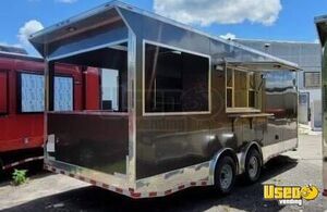 Solar Powered - 2022 8' x 22' Food Concession Trailer Mobile Vending Unit w/ Porch for Sale in Virginia!