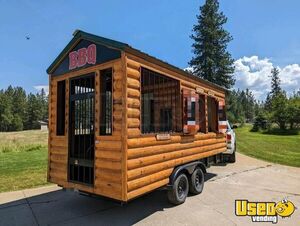 Log Cabin Style - Mobile Vending Unit Concession Trailer with Porch for Sale in Washington!