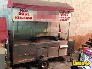 Fully Self-Contained 2.5' x 9' Hot Dog Food Concession Cart for sale in Massachusetts!!!