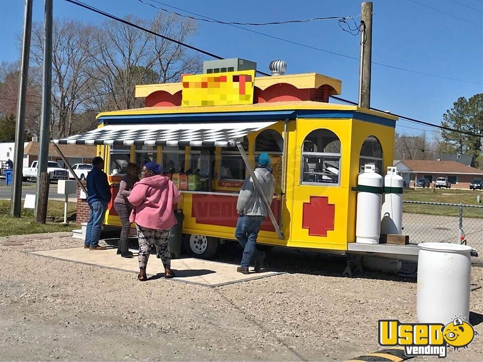 Trolley Concession Trailer w/ Loaded Kitchen Trolley Food
