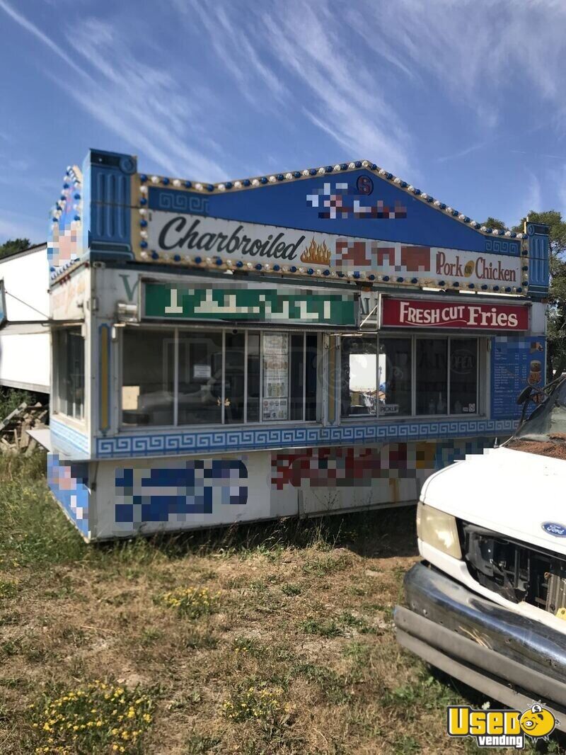 Used 8' x 20' Carnival Style Food Concession Trailer with 9' x 16